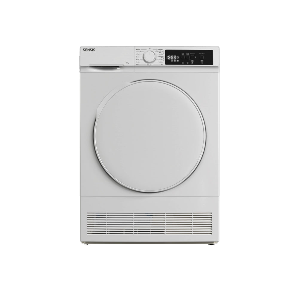 Sensis TDCF018BW Condenser Tumble Dryer 8kg White