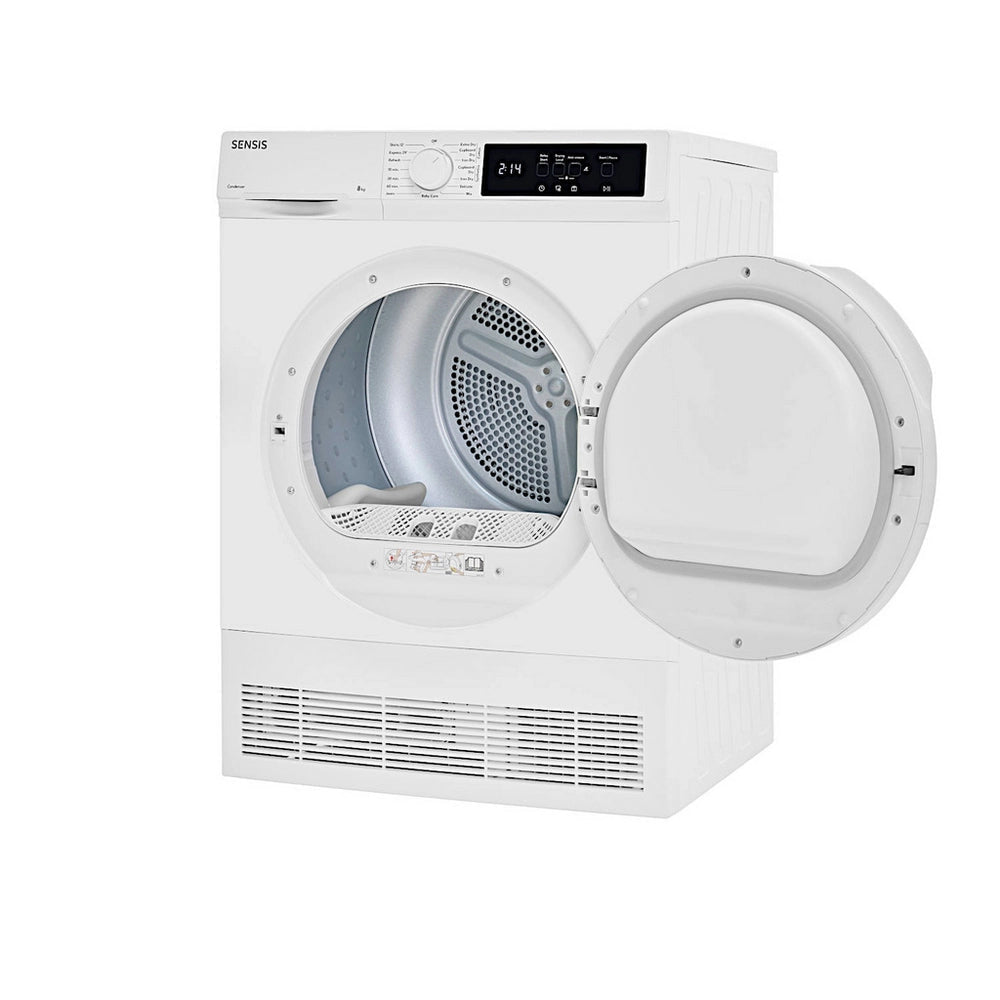 Sensis TDCF018BW Condenser Tumble Dryer 8kg White