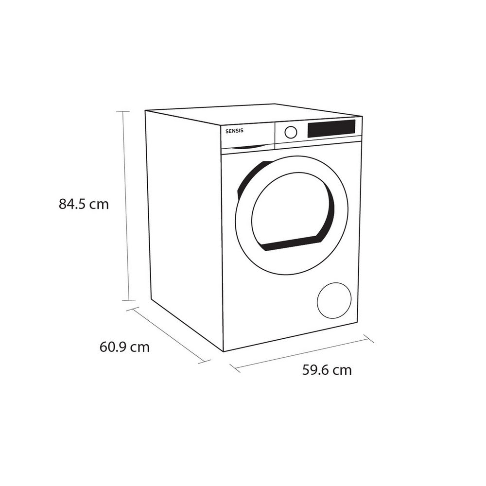 Sensis TDHF019A2W Heat Pump Tumble Dryer 9kg White — image 7