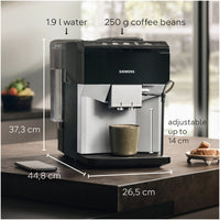 Siemens EQ500 TP515GB1 Bean to Cup Coffee Machine Black Silver thumbnail 8