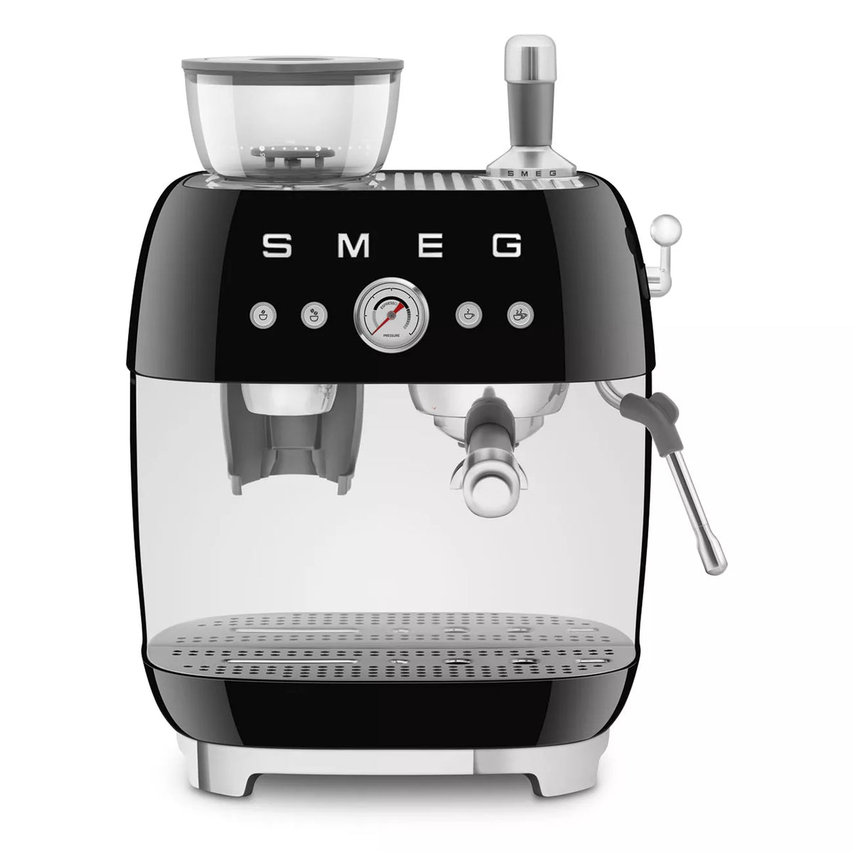 Smeg EGF03BLUK Espresso Coffee Machine with Grinder Black
