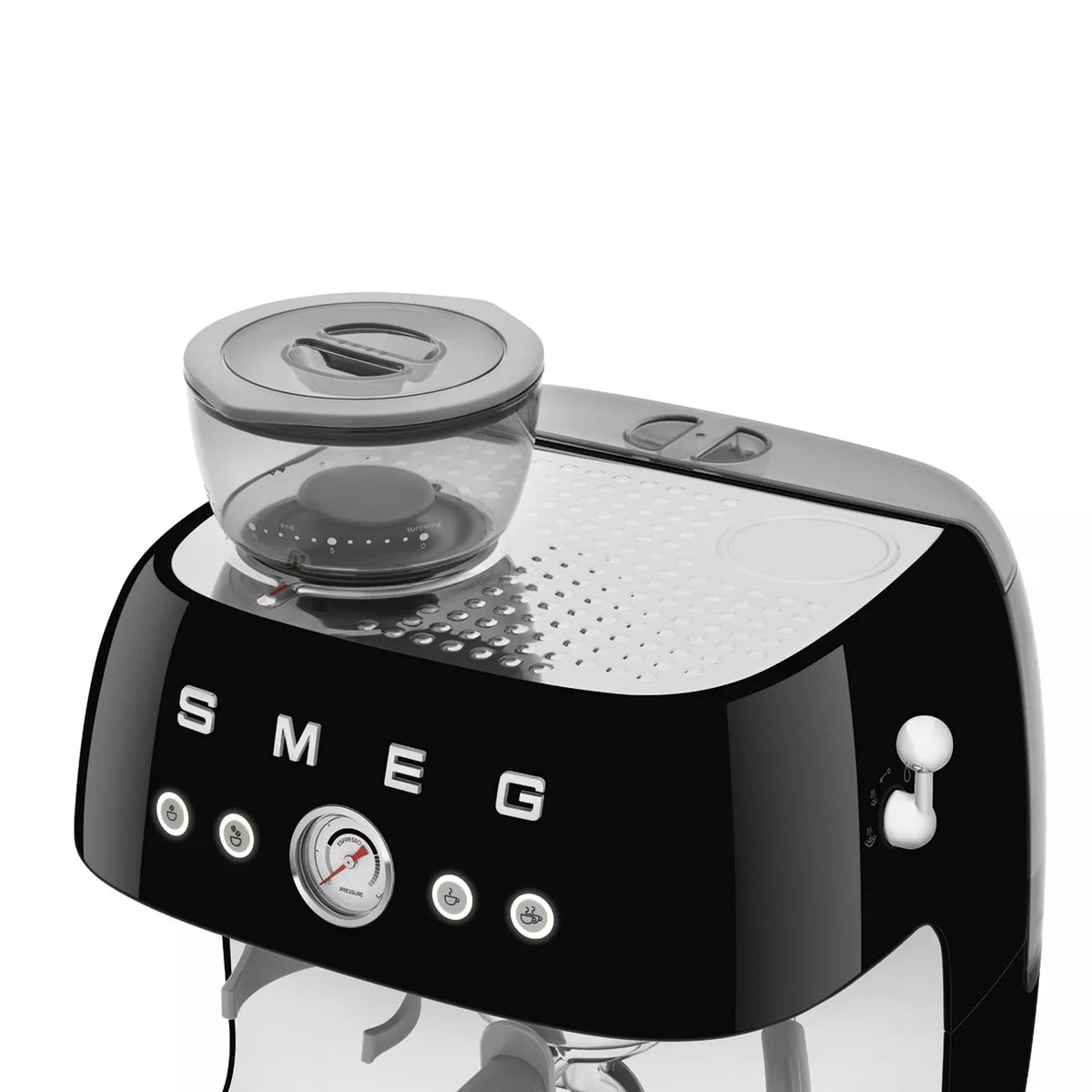 Smeg EGF03BLUK Espresso Coffee Machine with Grinder Black — image 3