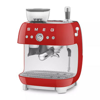 Smeg EGF03RDUK Retro Espresso Coffee Machine with Grinder Red thumbnail 2