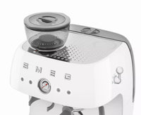Smeg EGF03WHUK Retro Espresso Coffee Machine with Grinder White thumbnail 5