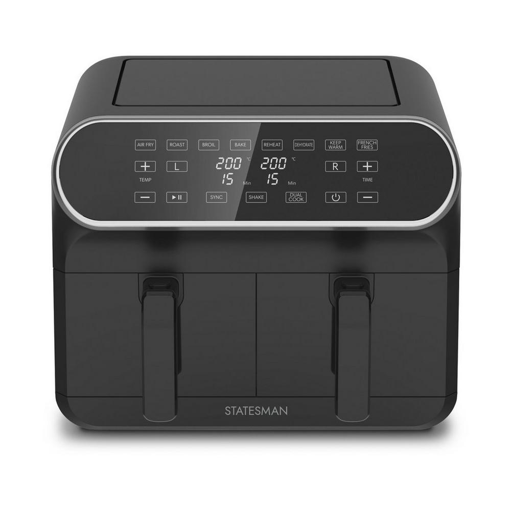 Statesman SKAF08017BK Digital Dual Zone Air Fryer 8L Black