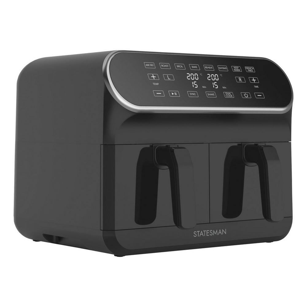 Statesman SKAF08017BK Digital Dual Zone Air Fryer 8L Black