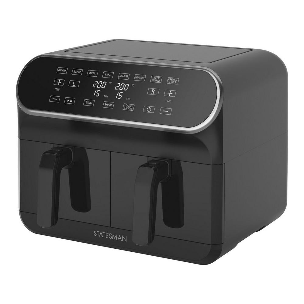 Statesman SKAF08017BK Digital Dual Zone Air Fryer 8L Black
