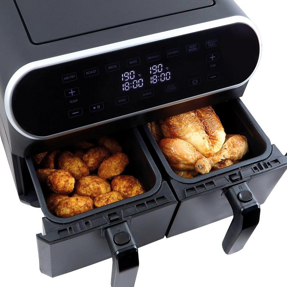 Statesman SKAF08017BK Digital Dual Zone Air Fryer 8L Black