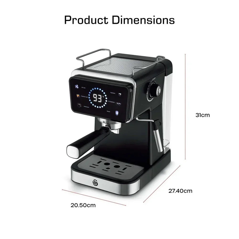 Swan SK22113BLK Digital Espresso Coffee Machine 1.5L Black — image 6