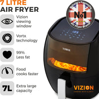 Tower T17072 Vortx Vizion Air Fryer 7L thumbnail 2