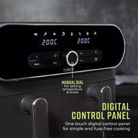 Tower T17138 Vortx Elite Dual Basket Air Fryer 10.4L Grey thumbnail 4