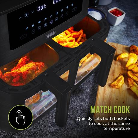 Tower Vortx Vizion T17151 Dual Basket Air Fryer 8L Black — image 5