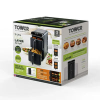Tower T17190 Vortx Dual Layer Air Fryer 11L Black thumbnail 8